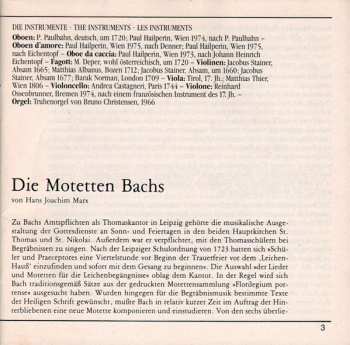 CD Johann Sebastian Bach: Die 6 Motetten BWV 225-230 430462