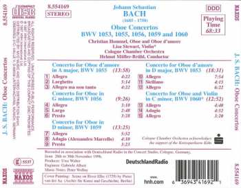CD Johann Sebastian Bach: Oboe Concertos, BWV 1053, 1055, 1056, 1059 And 1060 290499