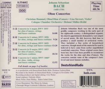 CD Johann Sebastian Bach:  Concertos For Oboe And Oboe D'Amore 348442