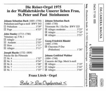 CD Johann Sebastian Bach: Die Reiser-Orgel 1975 In Der Wallfahrtskirche Unserer Lieben Frau, St. Peter Und Paul Steinhausen 318792