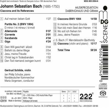 SACD Johann Sebastian Bach: Partita No 2 D Minor BWV 1004; Ciaccona And Its References 116680