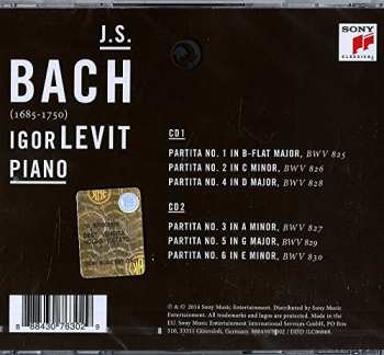 2CD Johann Sebastian Bach: Partitas BWV 825-830 298021