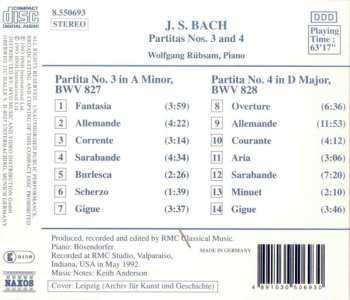 CD Johann Sebastian Bach: Partitas Nos. 3 and 4 332184