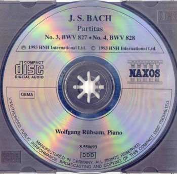 CD Johann Sebastian Bach: Partitas Nos. 3 and 4 332184