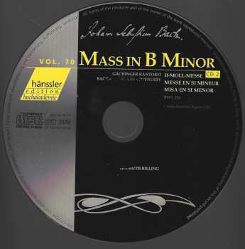 2CD Johann Sebastian Bach: Mass In B Minor BWV 232 532901