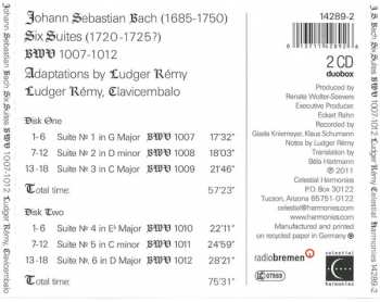 2CD Johann Sebastian Bach: Six Suites, BWV 1007-1012 290743