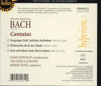 CD Johann Sebastian Bach: Solo Cantatas BWV54, BWV169, BWV 170 323097