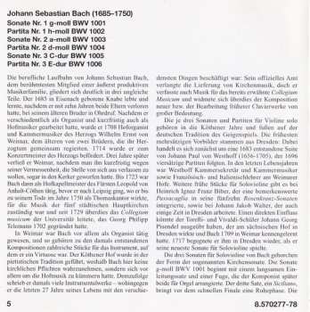 2CD Johann Sebastian Bach: Sonatas And Partitas For Solo Violin, BWV 1001-1006 322740