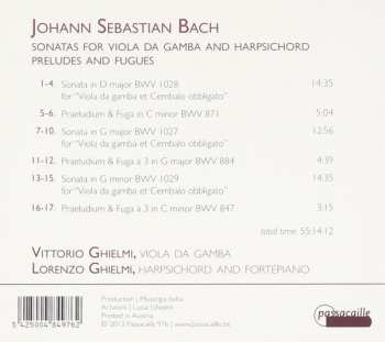 CD Johann Sebastian Bach: Sonatas For Viola Da Gamba And Harpsichord 335525