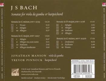 CD Johann Sebastian Bach: Sonatas For Viola Da Gamba & Harpsichord 279551