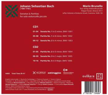 2CD Johann Sebastian Bach: Sonatas & Partitas For Solo Violoncello Piccolo 120427