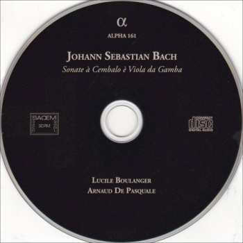 CD Johann Sebastian Bach: Sonate À Cembalo È Viola Da Gamba 288902