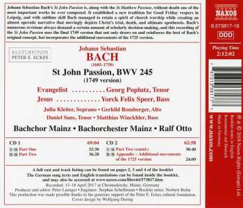 2CD Johann Sebastian Bach: St. John Passion / Johannes-Passion 277974