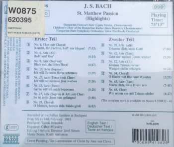 CD Johann Sebastian Bach: St. Matthew Passion (Highlights) 188928