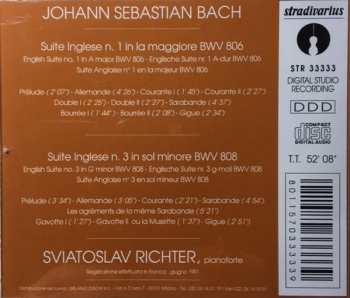 CD Johann Sebastian Bach: Suite Inglesi N. 1 BWV 806 / N. 3 BWV 808 146906