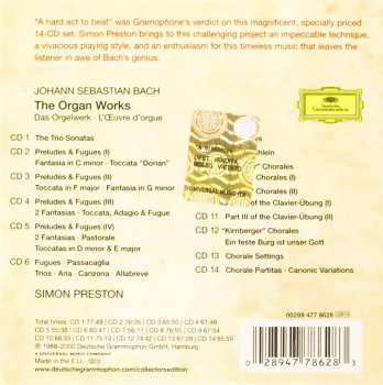14CD/Box Set Johann Sebastian Bach: The Organ Works 45465