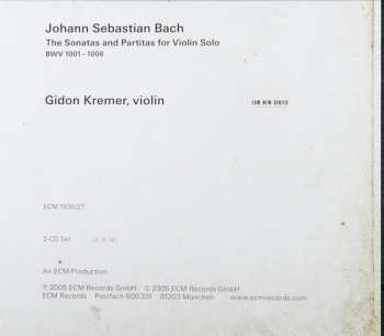 2CD Johann Sebastian Bach: The Sonatas And Partitas For Violin Solo 288631