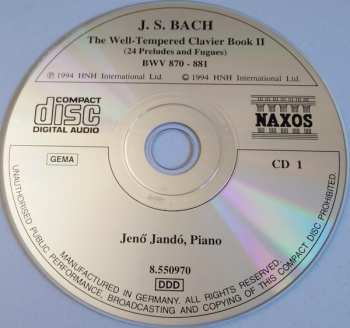 2CD Johann Sebastian Bach: The Well-Tempered Clavier Book II (24 Preludes And Fugues) 430408