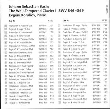 2CD Johann Sebastian Bach: The Well-Tempered Clavier I BWV 846-849 221245