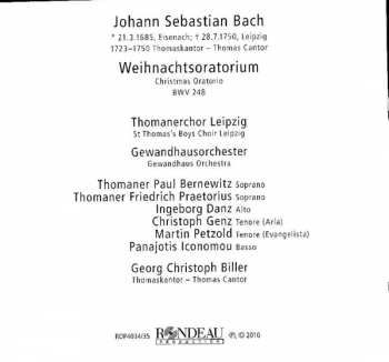 2CD Johann Sebastian Bach: Weihnachtsoratorium BWV 248 / Christmas Oratorio BWV 248 395029