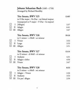CD Johann Sebastian Bach: Trio Sonatas 330721
