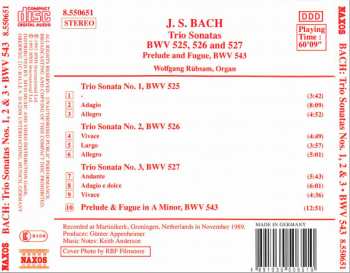 CD Johann Sebastian Bach: Trio Sonatas: BWV 525, 526 And 527 / Prelude & Fugue, BWV 543 427342