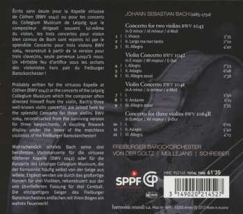 CD Johann Sebastian Bach: Violin Concertos BWV 1041-1043 95530