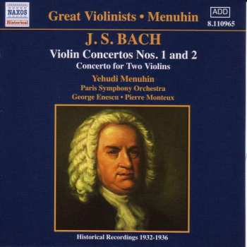 CD Johann Sebastian Bach: Violin Concertos Nos. 1 And 2 296134