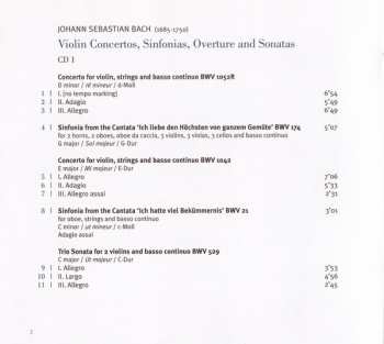 2CD Johann Sebastian Bach: Violin Concertos (Sinfonias · Overture · Sonatas) 105078