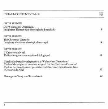3CD Johann Sebastian Bach: Weihnachtsoratorium = Christmas Oratorio = Oratorio De Noël 420013