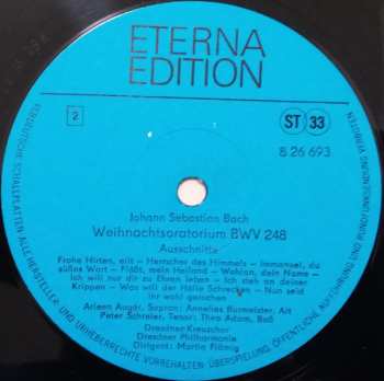 LP Johann Sebastian Bach: Weihnachtsoratorium (Ausschnitte)