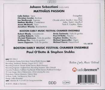 CD Johann Sebastiani: Matthäus Passion 126916