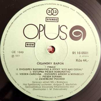 LP Johann Strauss Jr.: Cigánsky Barón