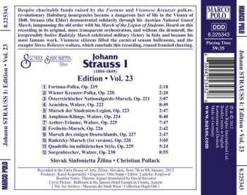 CD Johann Strauss Sr.: Johann Strauss I:  Edition • Vol. 23 459025
