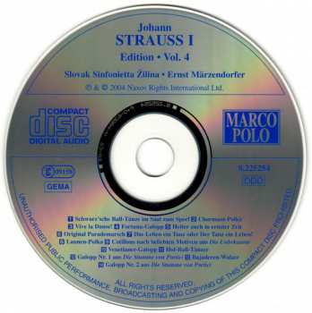 CD Johann Strauss Sr.: Johann Strauss I Edition • Vol. 4 279097