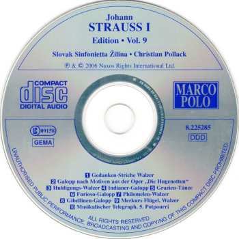 CD Johann Strauss Sr.: Johann Strauss I:  Edition • Vol. 9 467381
