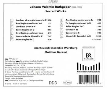 CD Johann Valentin Rathgeber: Missa St. Benedicti (Sacred Works) 123642