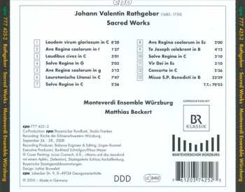 CD Johann Valentin Rathgeber: Missa St. Benedicti (Sacred Works) 123642