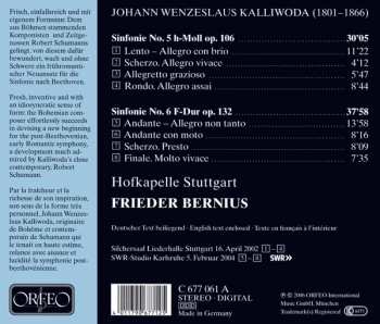 CD Jan Kalivoda: Sinfonien No. 5 Op. 106 & 6 Op. 132 399094