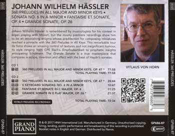 2CD Johann Wilhelm Hässler: 360 Preludes 394095