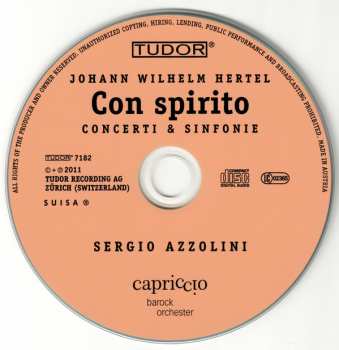 CD Johann Wilhelm Hertel: Con Spirito (Concerti & Sinfonie) 279579