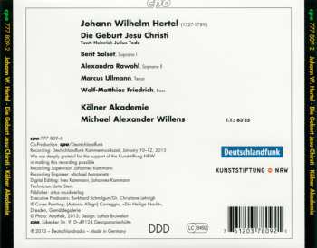 CD Johann Wilhelm Hertel: Die Geburt Jesu Christi 156015