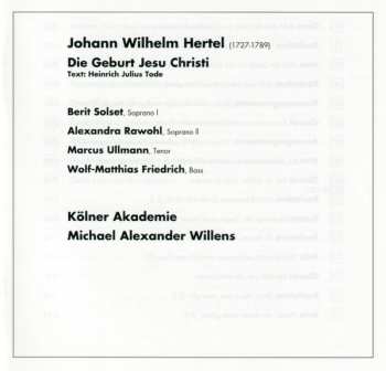CD Johann Wilhelm Hertel: Die Geburt Jesu Christi 156015