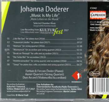 CD Johanna Doderer: Music Is My Life (Selected Chamber Music) / Mein Leben Ist Die Musik (Ausgewählte Kammermusik) 460678