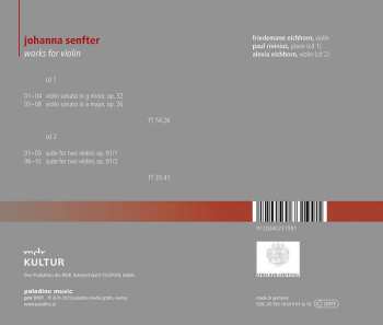 2CD Johanna Senfter: Works For Violin 460847