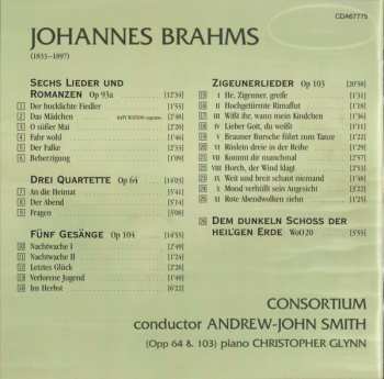 CD Johannes Brahms: 3 Quartette Op 64 ∙ 6 Lieder & Romanzen Op 93A ∙ Zigeunerlieder Op 103 ∙ 5 Gesänge Op 104 319807