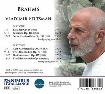 2CD Johannes Brahms: Balladen Op.10, Klavier, Klavierstücke Op. 76, Rhapsodien Op. 79, Fantasien Op. 116, Intermezzi Op. 117, Klavierstücke Op. 118, Klavierstücke Op. 119 433037