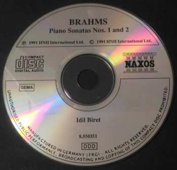 CD Johannes Brahms: Brahms: Piano Sonatas Nos. 1 And 2 267556