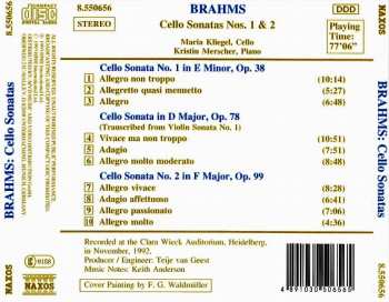 CD Johannes Brahms: Cello Sonatas No. 1, Op. 38 · No. 2, Op. 99 / Cello Sonata, Op. 78 (Transcribed From Violin Sonata No. 1, Op. 78) 327949