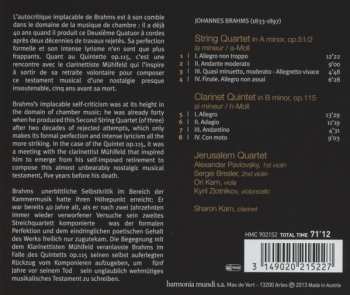 CD Johannes Brahms: Clarinet Quintet / String Quartet No.2 187321